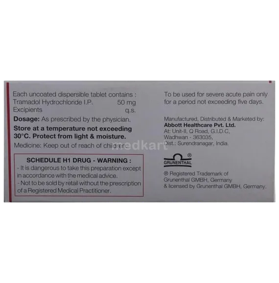 contramal dt 50mg tablet 10's